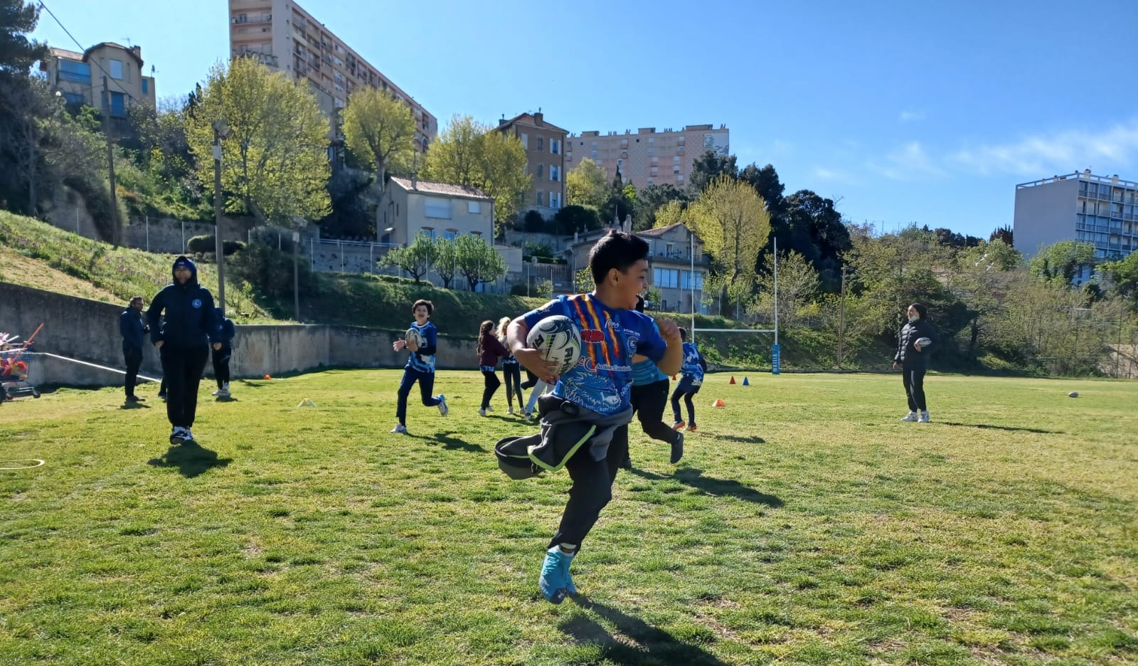 photo entrainement école de rugby Marseille